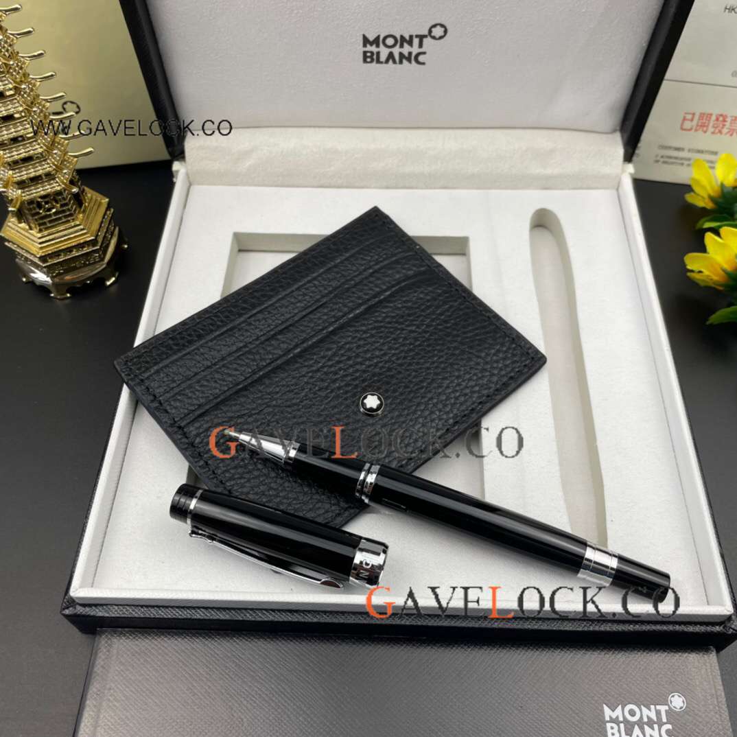 Best Quality Montblanc Precious Resin Rollerball and Card holder